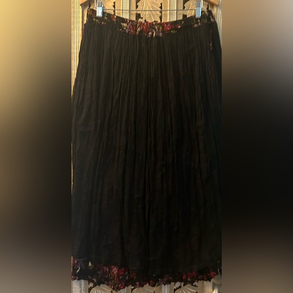 VINTAGE 1990’s COTTAGE CORE Pleated SKIRT Boho PLUM FLORAL ADRIAN JORDAN - Picture 4 of 6